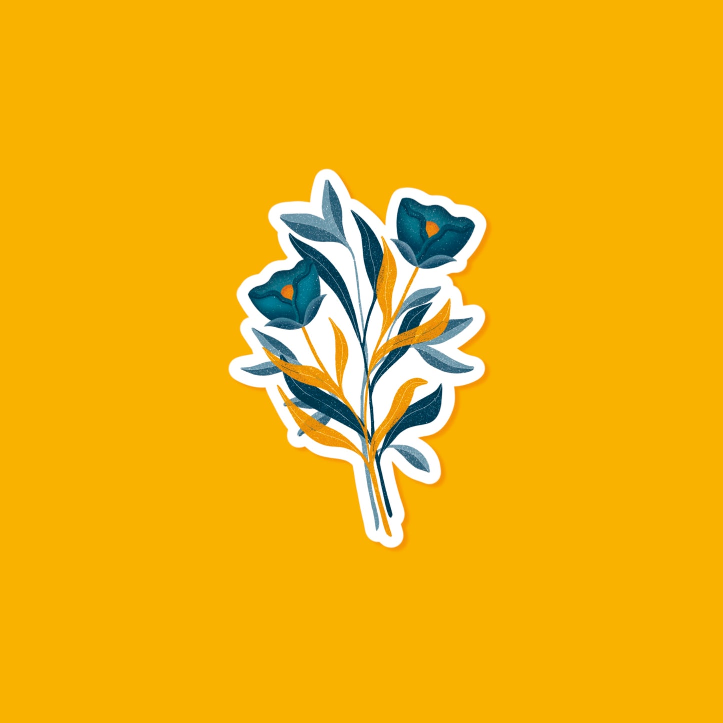 Blue blooms Sticker