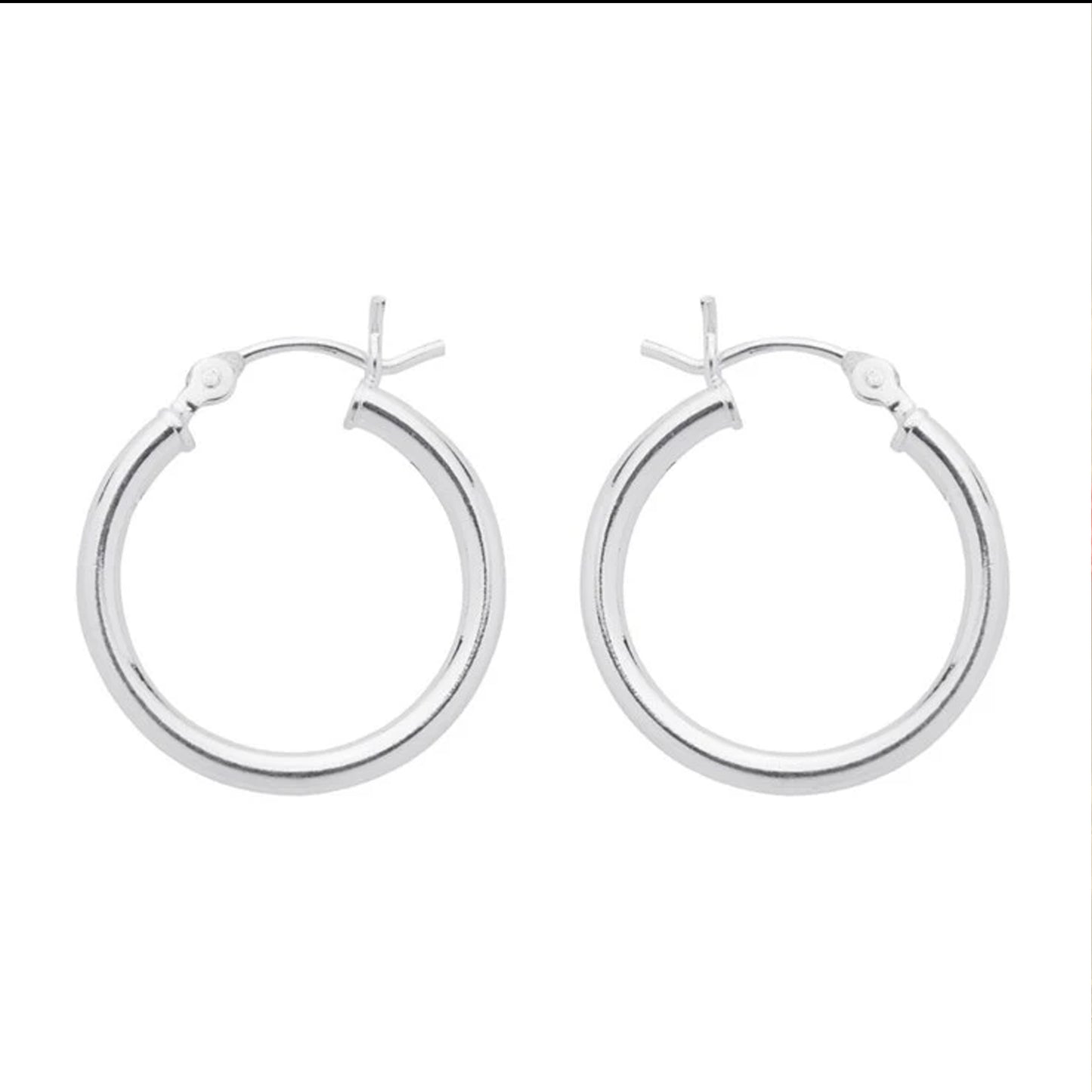 18mm Sterling Silver Hoops