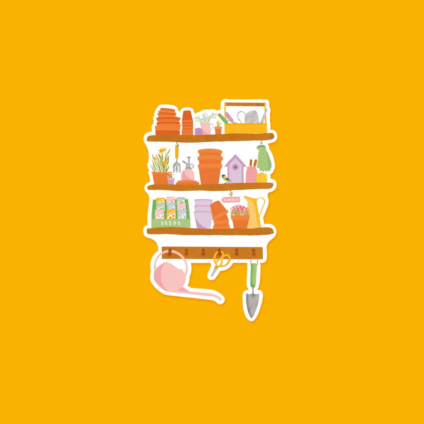Potting Shed Shelfie Sticker