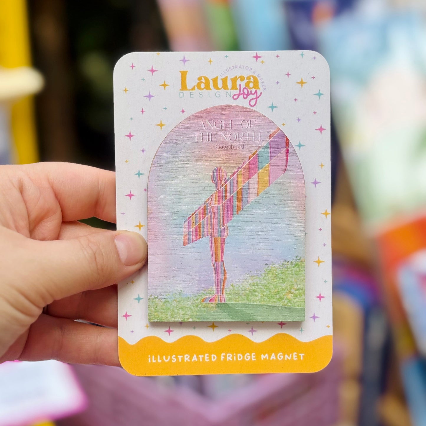 Angel of the North Wooden Fridge Magnet | North East Gift