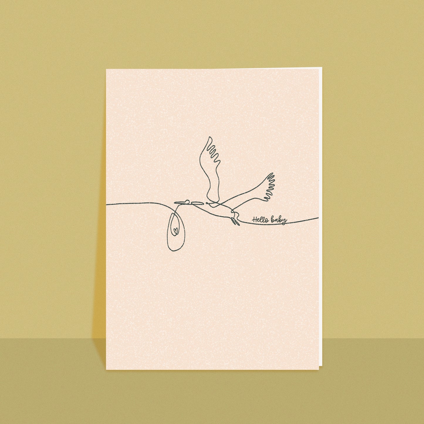 Minimal Hello Baby Card