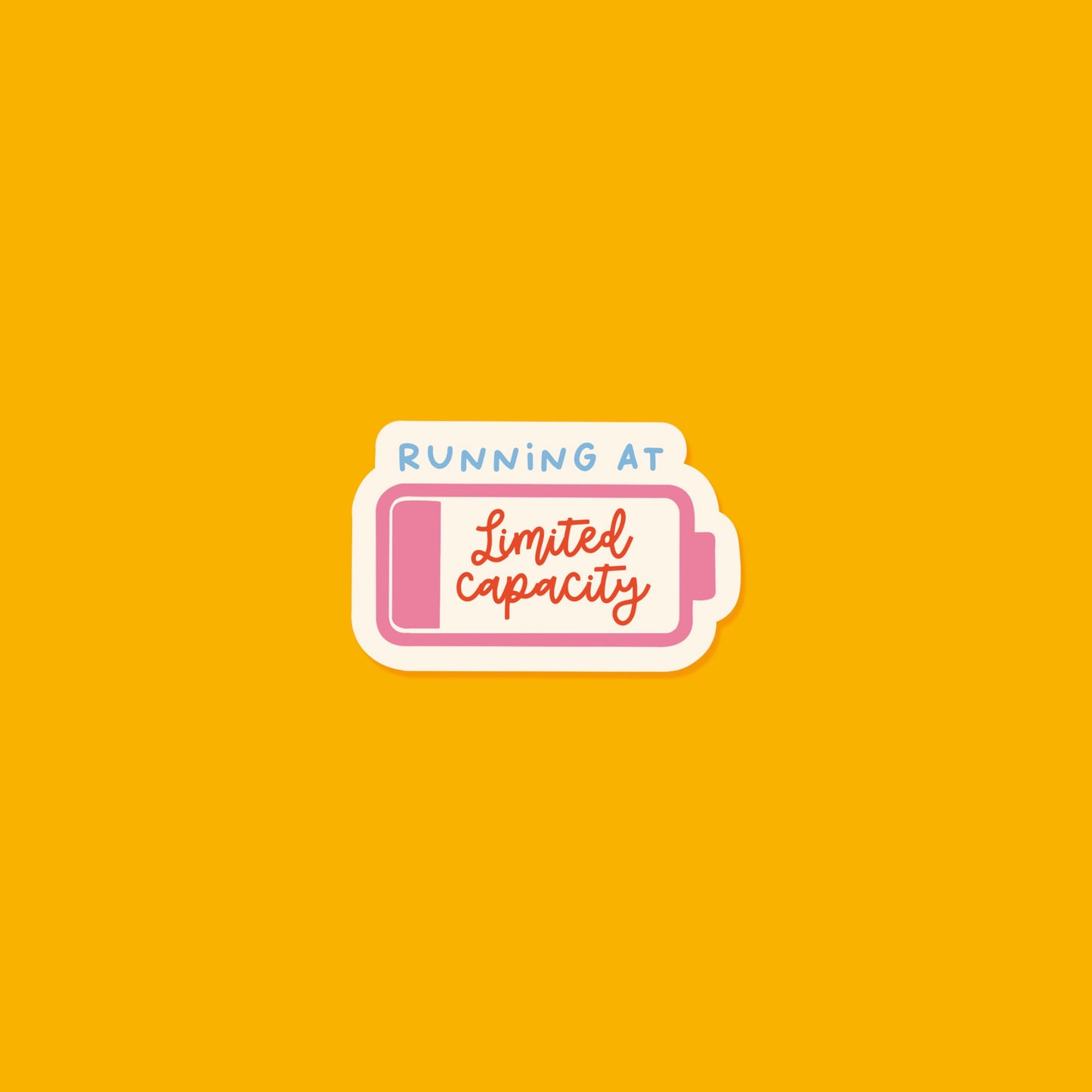 Running at Limited Capacity Sticker