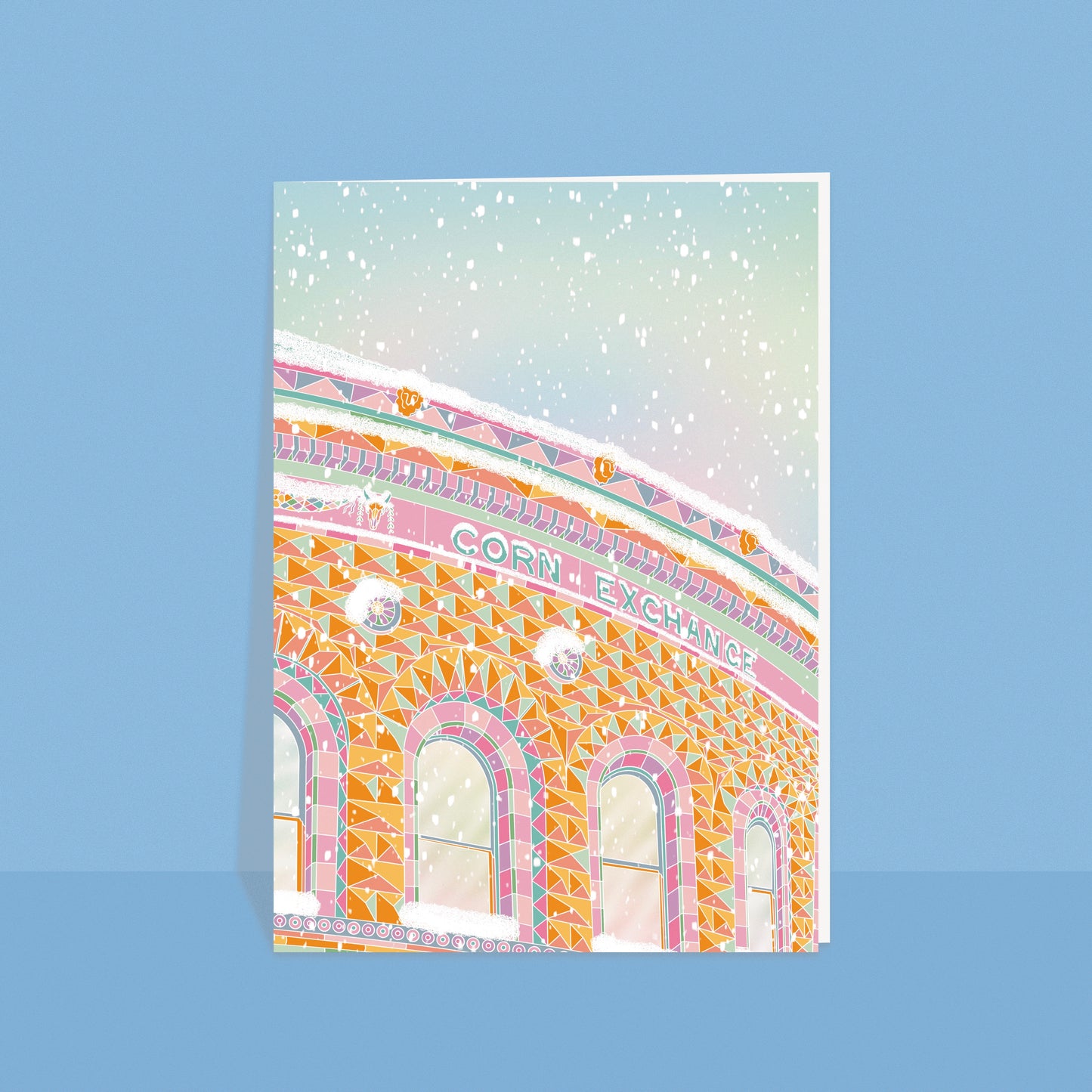 Snowy Leeds Corn Exchange Card