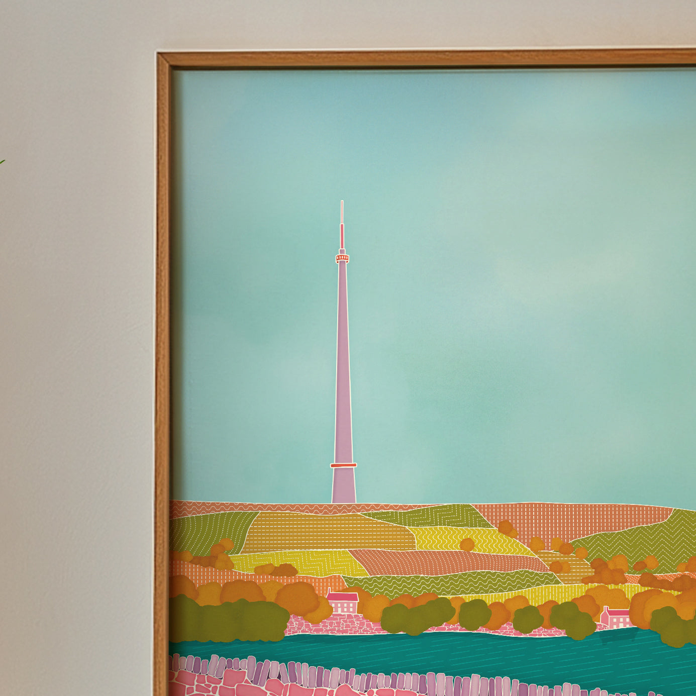 Emley Moor Mast Illustrated Print