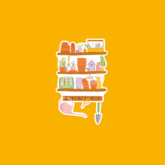 Potting Shed Shelfie Sticker