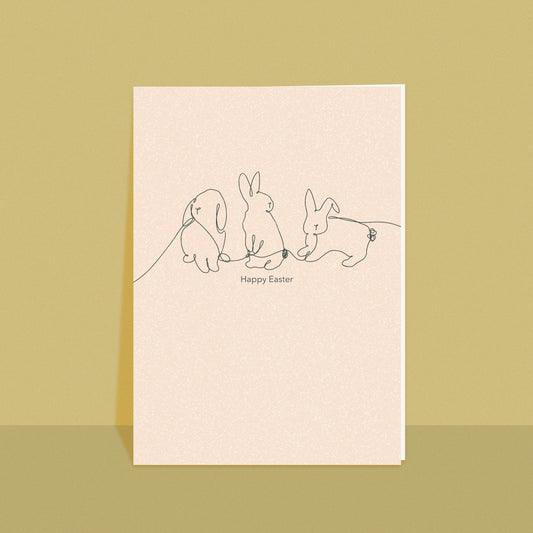 Minimal Easter Bunnies Card