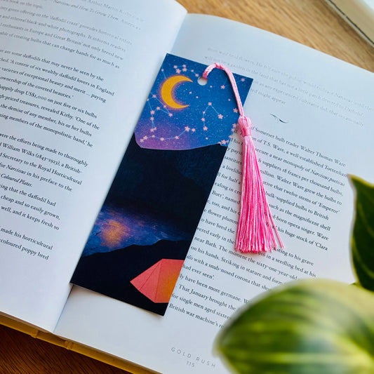 Floral Sky Camping Bookmark
