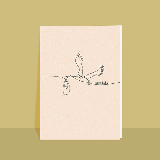 Minimal Hello Baby Card