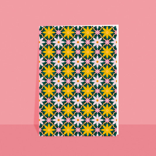 Flower Tiles Card