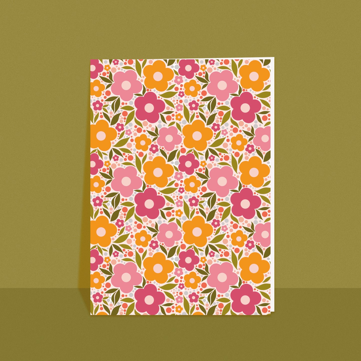 Retro Flowers Card