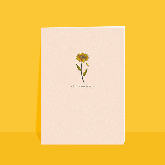 A note to say… Sunflower Card