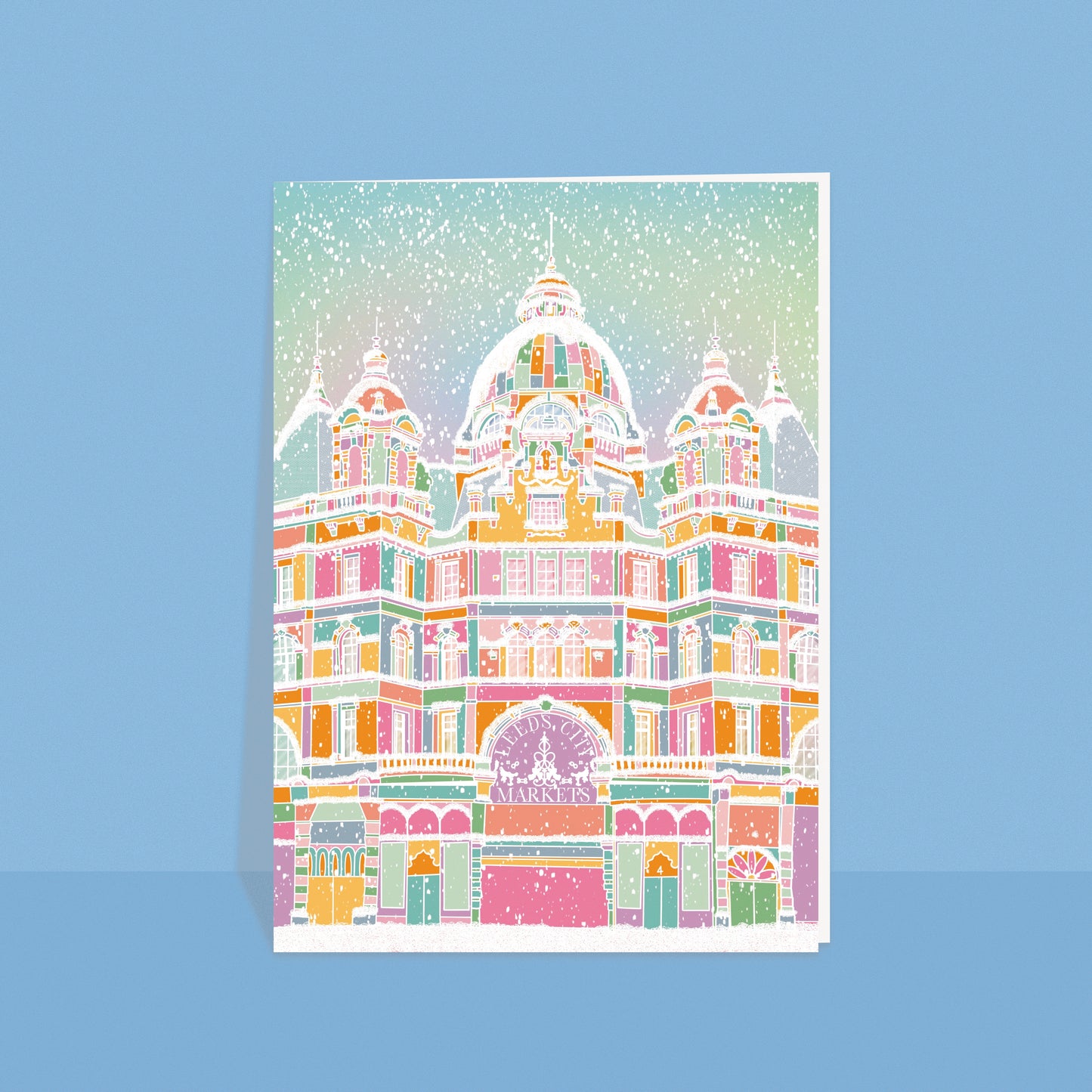 Snowy Leeds Kirkgate Market Card