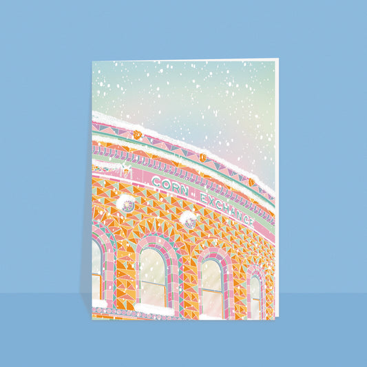 Snowy Leeds Corn Exchange Card