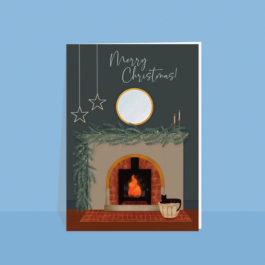 Christmas Fireplace card