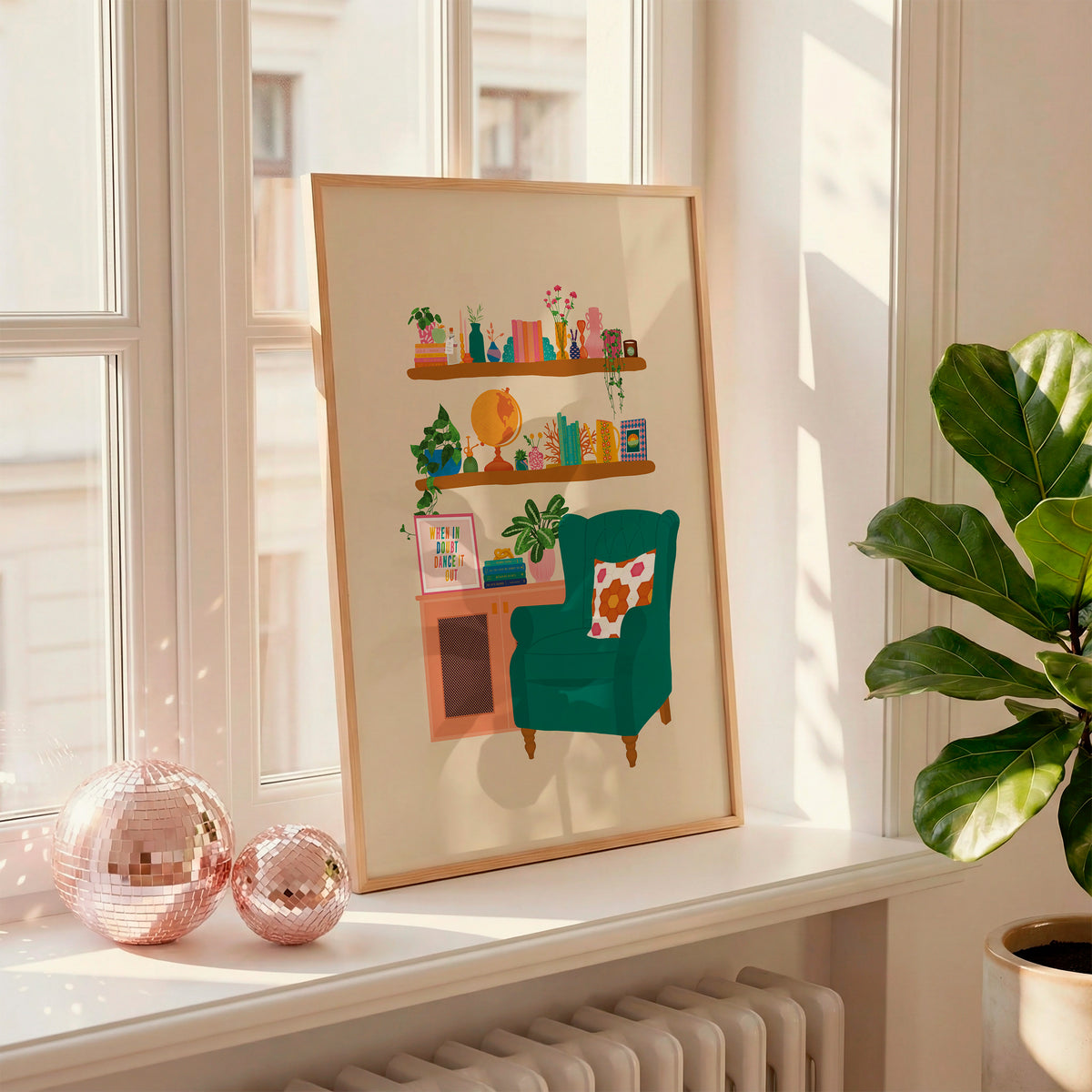 Living Room Shelfie Print