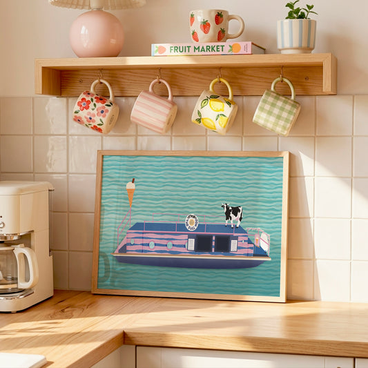 Full Moo Ice Cream Boat Print