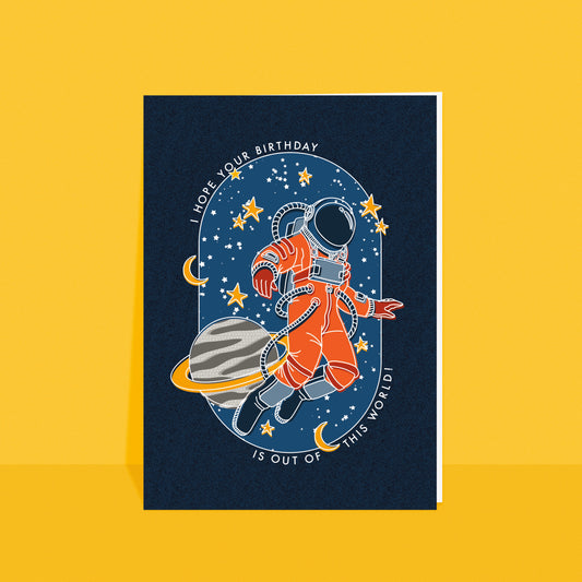 Astronaut Birthday Card
